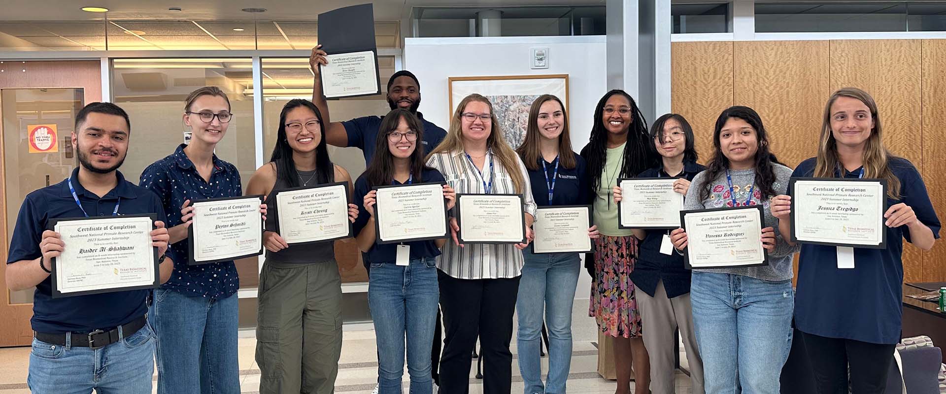 2023 interns with graduation certificates